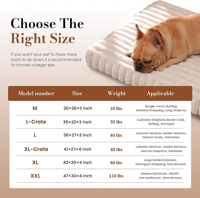 Orthopedic Dog Bed Medium Size Dog, Pet Beds with Waterproof Lining, Soft Short Plush Surface & Egg Crate Foam, Machine Washable Pet Mat with Removable Cover & Anti Slip Bottom
