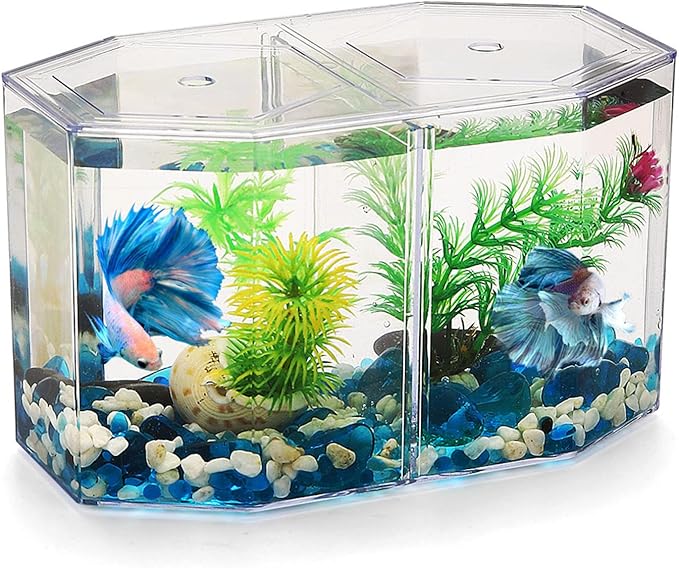 Aquarium Fish Breeder Isolation Box - Multipurpose Transparent Octagonal Acrylic Hatching Incubator for Breeding