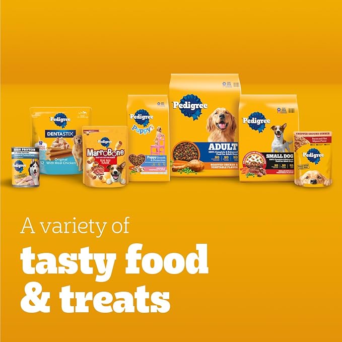 Pedigree Twisty Chews Medium/Large Long-Lasting Dog Treats Chicken & Beef Flavor, 9.17 oz. Pouch, 16 Count