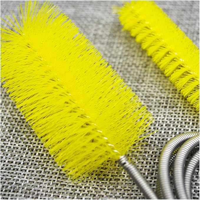90/155/200CM Aquarium Cleaning Brush for Hose Air Tube Stainless Steel Flexible Double Ended Pipe Brush Fish Tank(Blue,90cm)
