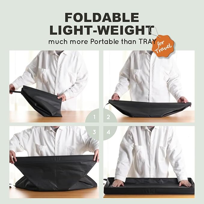 Large Portable Dog Pee Pads Holder for Travel, Puppy Pad Holder Foldable Liner Base 44''x34'' Training Pad Holder with Fixing Clips, Dog Litter Box Waterproof, Easy Clean,Indoor Potty