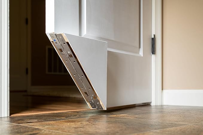Kitty Korner Cat Door (Lefthand Kit) The Original Patented Kitty Korner Slidelock Hinge Designed to Work for Interior Doors.