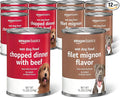 Amazon Basics Chopped Ground Dinner Wet Dog Food Variety Pack, Filet Mignon Flavor and with Beef, Made with Natural Ingredients, 13.2oz Cans (Pack of 12)