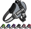 JSXD Dog Harness,No-Pull Service Dog Harness with Handle Adjustable Outdoor Pet Dog Vest 4M Reflective Nylon Material Vest for Breeds,Easy Control for Small Medium Large Dogs