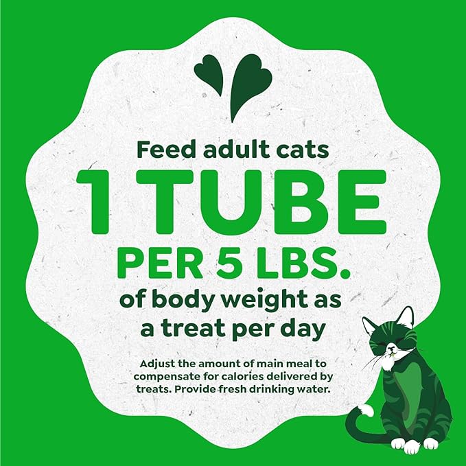 Greenies Feline Smart Purees Healthy Indoor Lickable Cat Treats with Real Chicken, 0.49 oz. Tubes, 20 Count