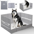 Dog Litter Box, Pee Pad Holder Foldable, Indoor Dog Potty Tray for Puppy & Large Dogs, High Walls, Seamless, No Assembly, Waterproof, Easy to Clean, No Spill,Portable for Travel