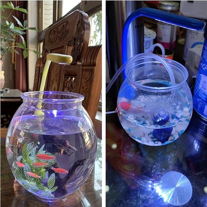 Fish Tank Transparent Acrylic Fish Tank Aquarium Breeding Box Fish House Aquatic Pet Home Desktop Gasket Marine Portable Bowl for Fish Tank Glass Fish Tank(Small)
