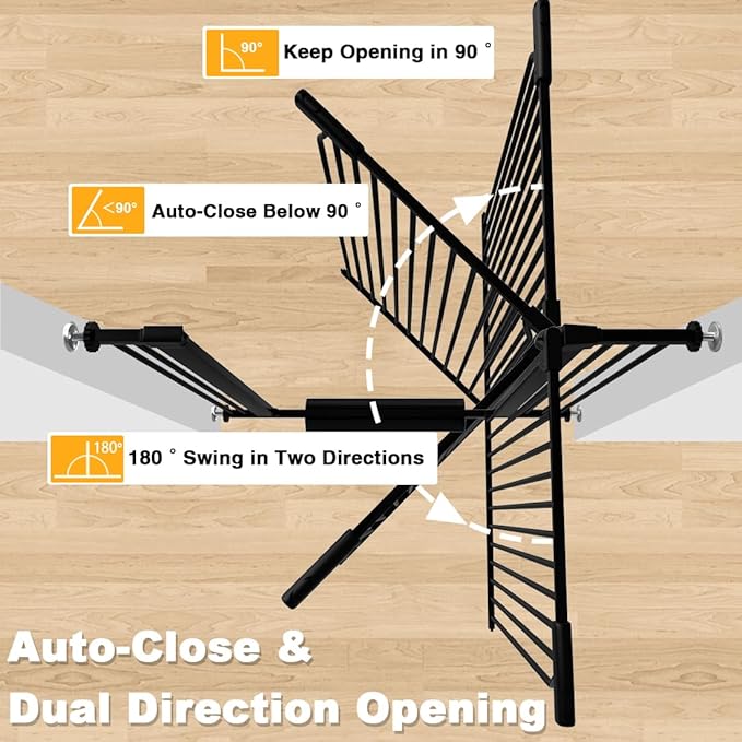 40.5" Tall Baby Gate 65.7-68.5" Wide No Drilling Tall Pet Gate Cat Gate Extra Wide Baby Gate Safety,Extra Narrow Auto-Close for Indoor Stairs, Doorways, and Kitchen