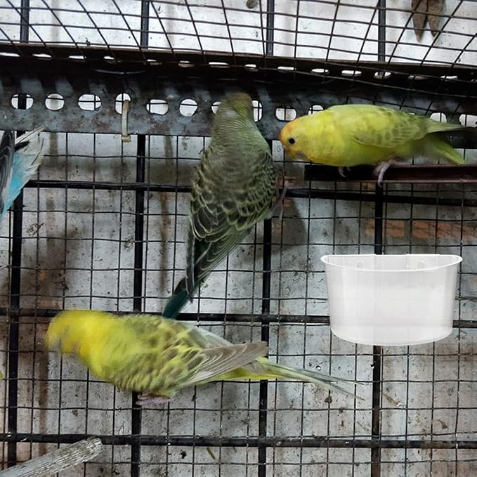 UPKOCH 12pcs Hanging Bird Food Bowls and Water Cups, Small and Blue Parrot Feeding Bowls for Cage, Convenient Household Bird Feeding and Watering Supplies