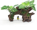 Aquarium Decor Ornaments Artifical Driftwood Cave Fish Tank Decorations Silk Aquarium Plants for Betta Fish Tank Accessories