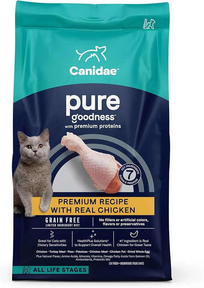 Canidae Pure Limited Ingredient Premium Dry Cat Food, Real Chicken Recipe, 5 lbs, Grain Free