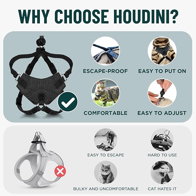 Houdini™ Escape Proof Kitten Harness and Leash Set by OutdoorBengal – Orange, Small Cat Harness for Walking