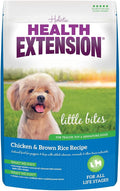 Health Extension Little Bites Dry Dog Food for Toy and Small Breeds, Chicken & Brown Rice Recipe, with Probiotics & Superfoods for Digestion & Coat Health, 4 lb Bag