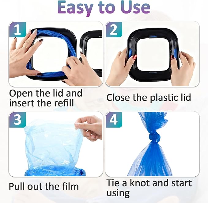 30 Pcs Cat Litter Refill Bags Compatible with Litter Genie XL/Plus/Standard/Pet Pail, Durable Universal Cat Litter Refills with Odor-Lock Design(Not Include Cartridge)