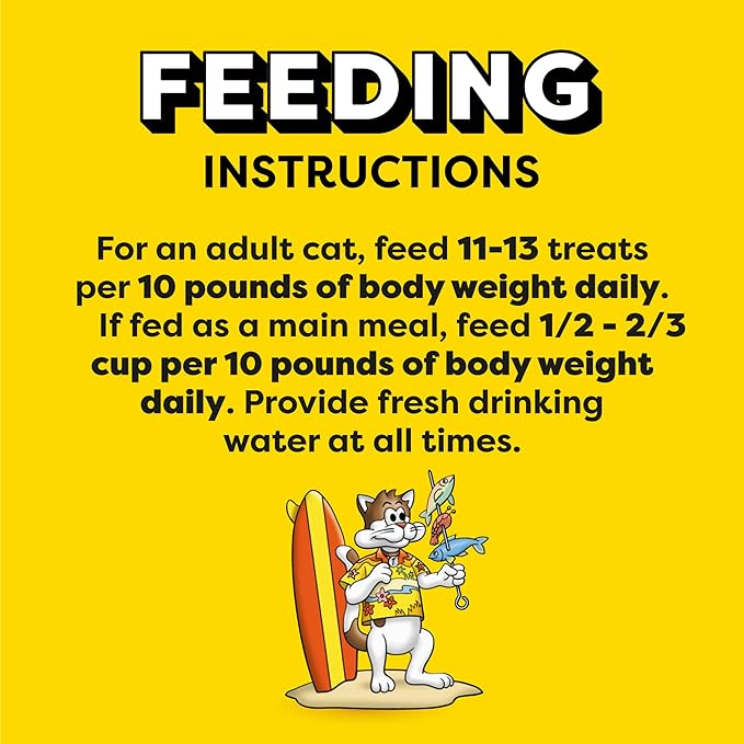 Temptations Cat Treats MixUps Surfer's Delight, Tuna, Shrimp, Salmon Flavor, Crunchy and Soft Cat Treats, 16 oz. Tub