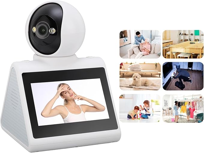 PUSOKEI Two Way Video Camera,2MP HD 1080P Pet Dog Camera, Smart Video Calling Monitor with Motion Zone, Voice Calling for Home Security & Family Communication (128GB)