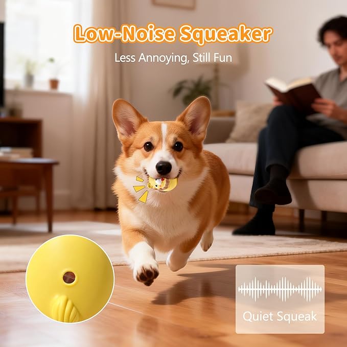 SCHITEC Squeaky Puppy Toys, Interactive Animal Dog Toy, Latex Rubber Balls for Puppies Mini Small Breed Dogs