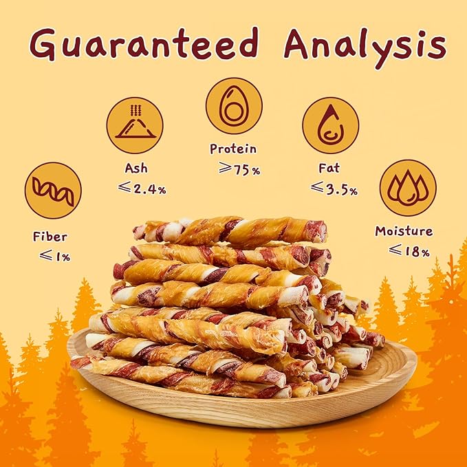 Jungle Calling Dog Treats, Chicken Wrapped Rawhide Chew Sticks - High Protein, Low Fat Dental Chews for Teeth Cleaning & Training Rewards, 10.6oz (Pack of 2)
