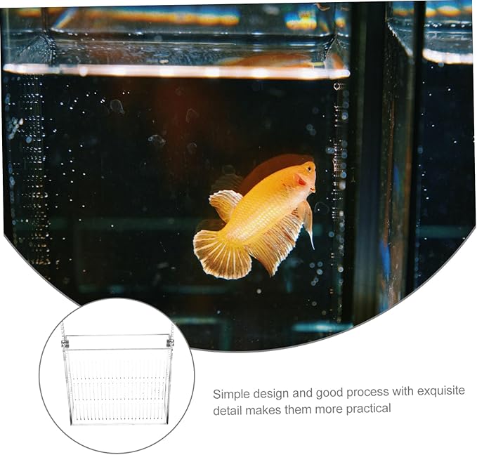 SUPVOX Fish Breeding Box for Aquarium Portable Isolation Tank with Hanging Hook for Betta and Shrimp Breeding Easy Installation Observation Lightweight Design