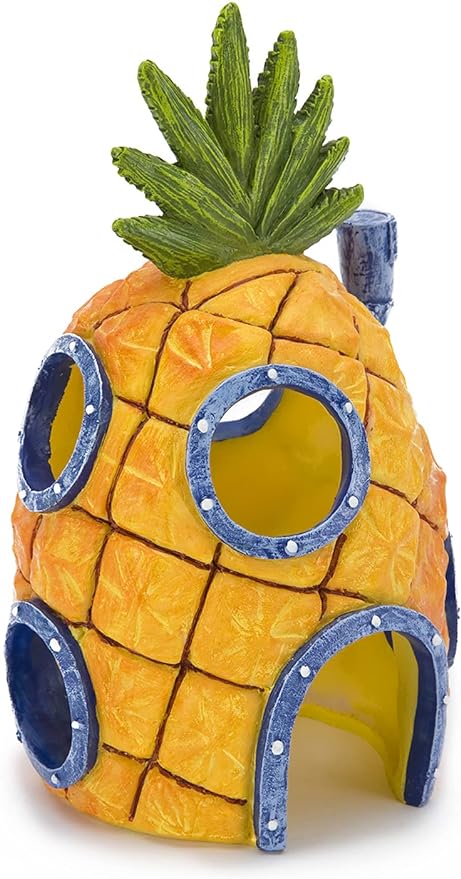 Penn-Plax Spongebob Squarepants Officially Licensed Aquarium Ornament – Spongebob’s Pineapple House – Large