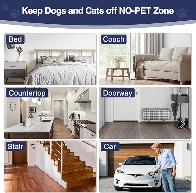 Scat Shock Mat for Dogs and Cats Indoor, Pet Shock Mats for Training Pets, Electric Repellent Mat Keeps Dogs and Cats off Counter, Couch and Sofa, 3 Training Modes (60"x 12" 2 Pieces with Tester)