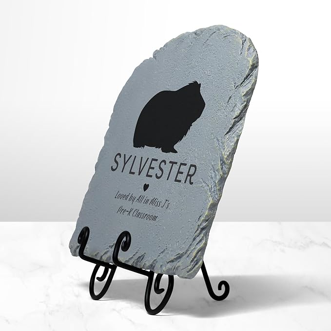 Let's Make Memories Personalized Memorial Garden Stone - Pet Silhouette - in Loving Memory - Rabbit