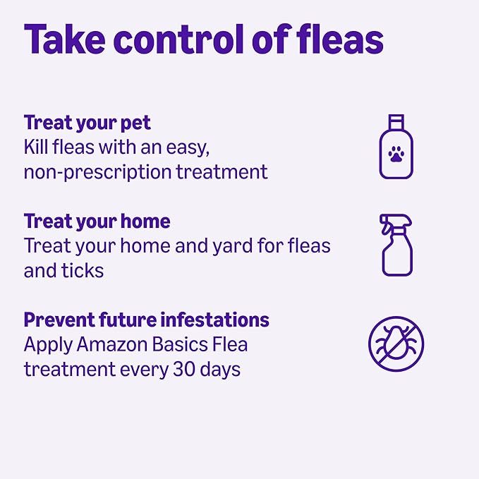 Amazon Basics Topical Flea Treatment for Large Cats (Over 9 pounds), 6 Count, Packaging May Vary