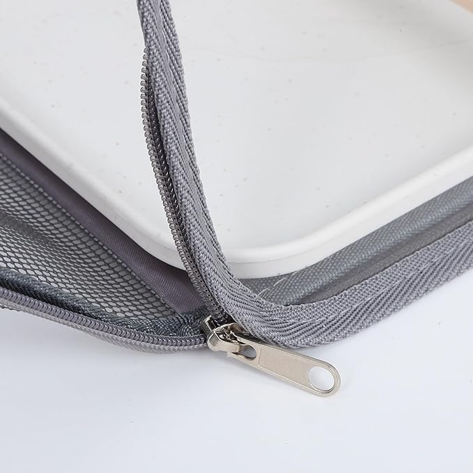 POPETPOP Portable Travel Cage and Bird Carrier for Small Birds, Lightweight Grey Pet Transport Cage with Perch for Parakeet and Budgie Outdoor Use