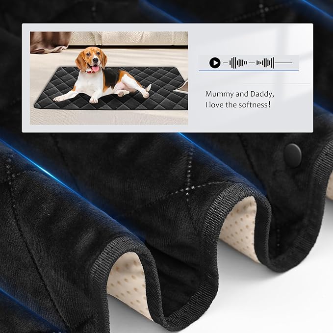 Back Seat Extender for Dogs-with Removable Soft Blankets, Hard Bottom Dog Car Seat Cover for Back Seat, Sturdy Backseat Extender for Dogs, Waterproof Dog Hammock for Car, SUV
