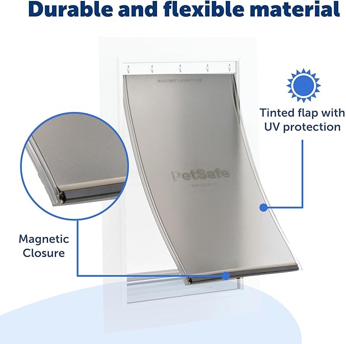 PetSafe Original Replacement Flap - Doggie Door Vinyl Replacement Flap for Sliding Glass Pet Door - Durable & Made with Non-Toxic Materials - 12 7/8" H x 8 1/8" W - Medium,(Pack of 6)