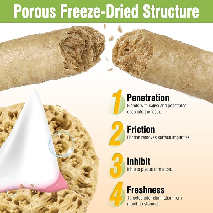 Freezed Drying 50g Cat Chew Sticks Quail Flavor, Cat Teething Sticks for Teeth Cleaning Dental Care, Cats Chew Toys for Fresh Breath