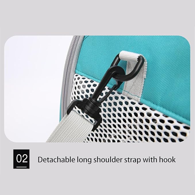 Parrot Carrier Travel Bird Carrier 12 * 8 * 10in Panoramic View with Plush Mat Metal Tray Grid Foot Pad for Parrot Hamster Hedgehog Rabbit Sugar Glider (Pink)