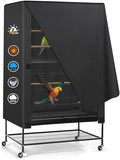 Zettum Bird Cage Cover - 600D Bird Cage Covers for Night Heavy Duty & Waterproof, Fade-Resistant Pet Bird Cage Cover Accessory for Parakeet, Parrot, Cockatiel and More Finches - 33 x 23 x 40 Inch