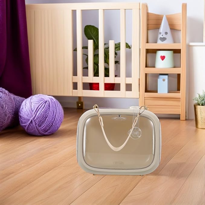 Healifty Portable Parrot Travel Cage with Handle, Breathable Small Bird Outdoor Carrier Bag for Parakeets and Cockatiels, Lightweight Bird Travel Carrier for Vetting and Camping
