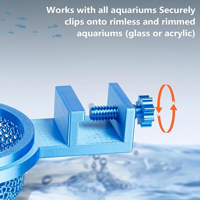 Aquarium Water Change Diffuser, Spill-Free Tool for Rimless & Rimmed Fish Tanks, Protects Substrate & Plants, Safe for Fish and Shrimp (Large)