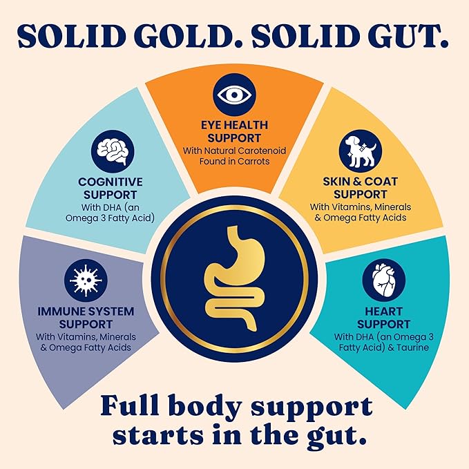 Solid Gold Sensitive Stomach Dry Cat Food - Grain Free Gluten Free Sensitive Stomach Cat Food for Indoor Adult/Senior Cats - Dry Kibble for Cats w/Quail - Probiotics for Gut Health - 6lb