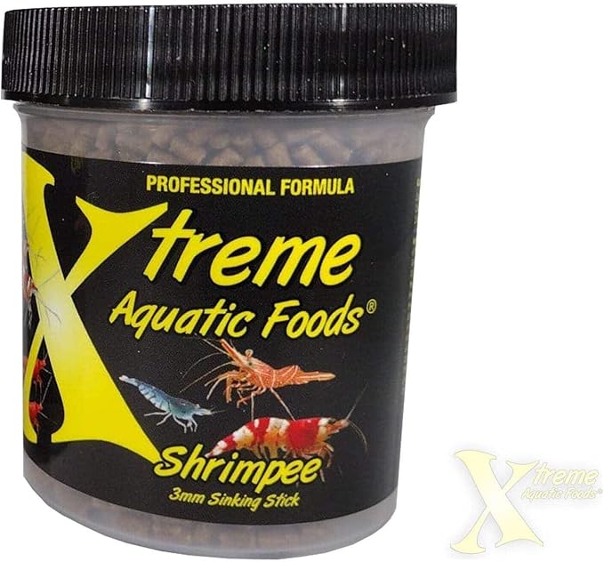 Xtreme Shrimpee 3mm Sinking Sticks: Nutrient-Rich, High-Vitamin Daily Fish Food for Shrimp, Corys, and Loaches, Ideal for Nano Tanks, Natural Treat for Vibrant Health - USA Farm Grown (6oz)