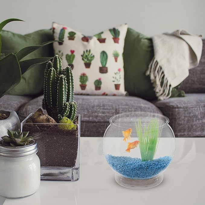 PRETYZOOM Small Plastic Fish Bowl, 0.8 Gallon Round Fish Tank, Clear Bowl for Carnival Game Accessory, Game Ball Holder, Clear Candy Bowl, Unbreakable Fish Bowl