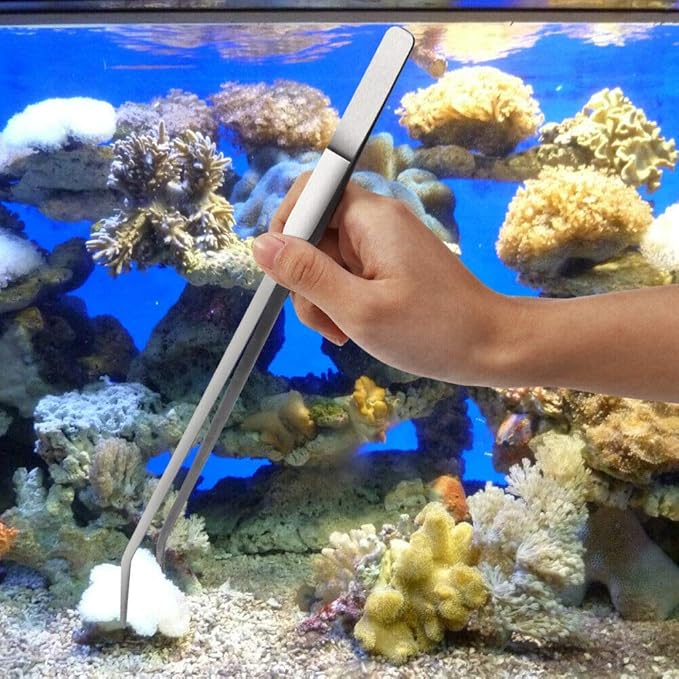 Aquarium Plants Tools, Aquascaping Tweezers Scissor Spatula Tool Stainless Steel Aquarium Tank Aquascaping Tools Set for Fish Starter Kits (3pc/4pc/5pc) (4 PCS)