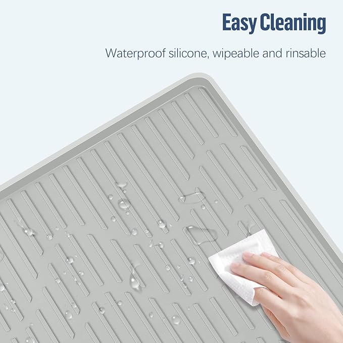 Pee Pad Holder for Dogs, 50"x 34" Extra Large Silicone Pee Tray Mat High Edge, Leak-Proof, No Spill Pet Pad Holder for Puppy, Cat, Rabbit, Training Pads for Floor Protection, No Pee Pads