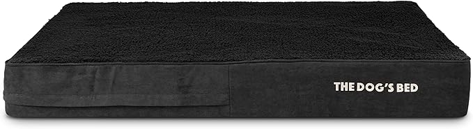 The Dog’s Bed Orthopedic Memory Foam Dog Bed Mattress, Plush Fabric, Black Plush, XXL, 6-Inch