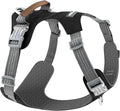 No Pull Dog Harness – Adjustable Reflective Nylon Vest for Small Medium Large Dogs, Escape Proof Training Harness with Leather Control Handle, Lightweight Aluminum Hardware (Black, L)