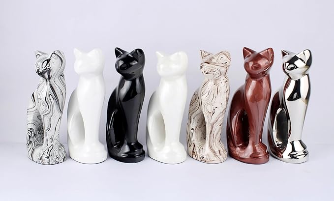 Cat Urns for Ashes - Pet Memorial Cat Urn Cat Memorial Gift, Pet Urn for Cat Ashes Keepsake Pet urns for Cats Ashes, Pet Ashes Urn, Pet Cremation Urn (White)