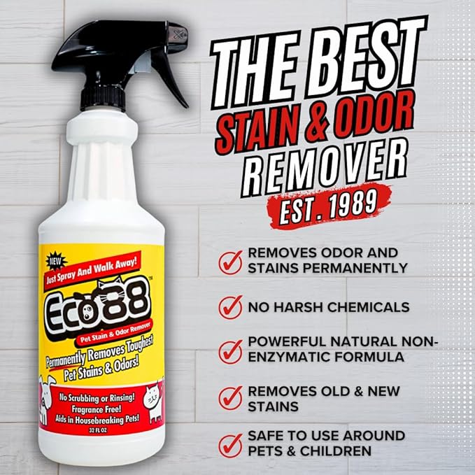 Pet Stain & Odor Remover - Starter Pack: 1 Quart + 1 Gallon