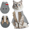 Cat Tuxedo Suit, Stylish Cat Tuxedo Outfit Formal Suit, Kitten Formal Attire Wedding Birthday Onesie Costume for Male Girl Hairless Cats, Pet Fashion Apparel Fancy Clothes, Black, XL