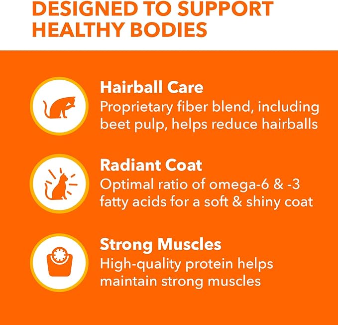 IAMS Proactive Health Dry Cat Food Hairball Care, Adult Cat Food, with Real Chicken and Salmon, 3.5 lb. Bag
