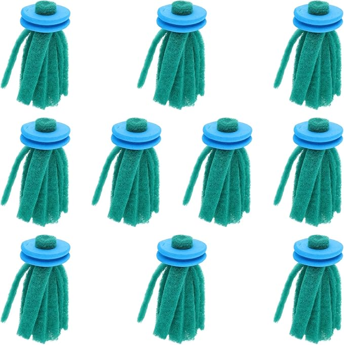 Sewroro 10pcs Fish Spawning Mops: Floating Egg Collector for Aquarium Tanks - Soft Sponge Breeding Grass for Fry Protection and Fish Farming Supplies
