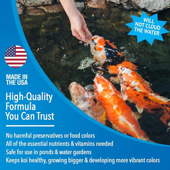 MICROBE-LIFT MLLSSXL Summer Staple Floating Fish Food Pellets for Ponds, Water Gardens, and Fountains, for Live Goldfish and Koi, 14 Pounds
