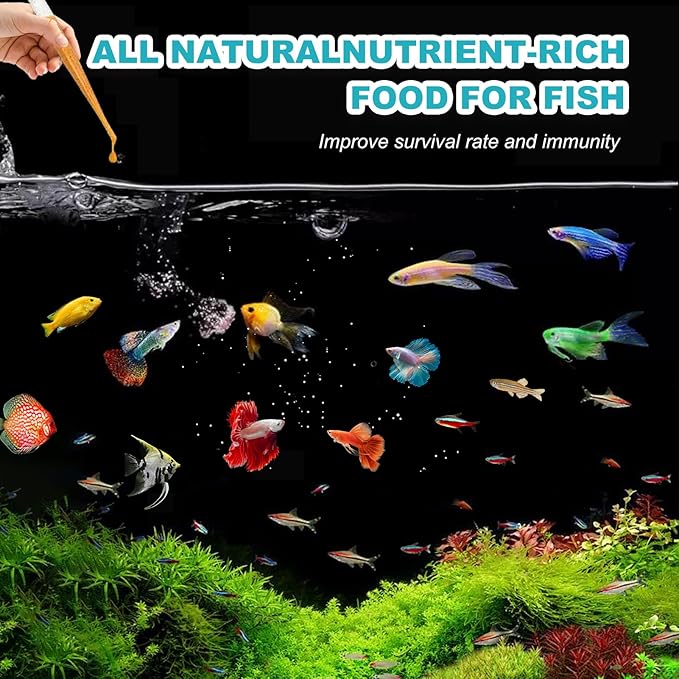 Dylan's cabin Brine Shrimp Eggs Fish Food - 90% Hatch Rate for Aquatic Foods Baby Aquarium Fish Freshwater Saltwater Marine Tank Hatchery Fry 40G