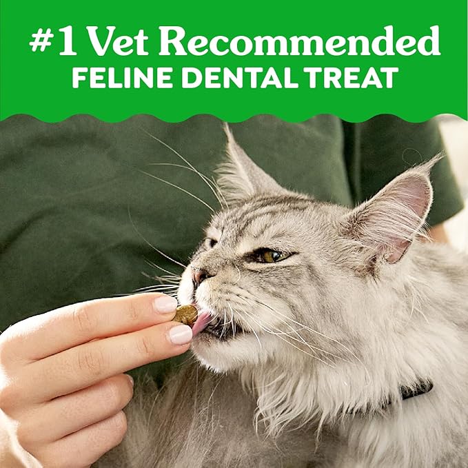 Greenies Cat Treats, Feline Veterinarian-Recommended Adult Natural Dental Cat Treats, Oven Roasted Chicken Flavor, 4.6 oz. Pouch